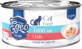 EGEO Cat Food Adult Tuńczyk z Krabem w Sosie dla kota Puszka 70g - Zdjęcie główne