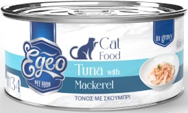 EGEO Cat Food Adult Tuńczyk z Makrelą w Sosie dla kota Puszka 70g - Zdjęcie główne