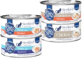 EGEO Cat Food Sterilized Kurczak z Krewetkami w rosole dla kota Puszka 70g - Zdjęcie nr 2
