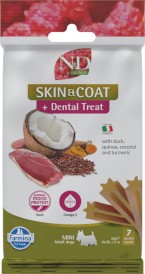 FARMINA ND QUINOA DOG Dental Treat Skin / Coat Duck Adult Mini 60g - Zdjęcie główne