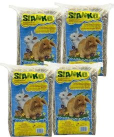 WĘGROWSKIE Sianko Naturalne dla królików i gryzoni 1kg x 4 - Zdjęcie główne