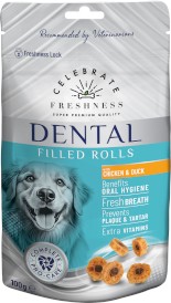 CELEBRATE FRESHNESS Dental Filled Rolls Rurki Kaczka z Kurczakiem 100g - Zdjęcie główne