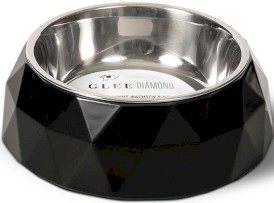 GLEE Food Drink Bowl Diamond Black Miska z stalową wkładką S 160ml - Zdjęcie główne