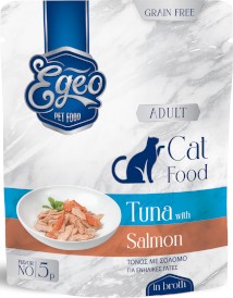 EGEO Cat Food Adult Tuńczyk z Łososiem w rosole dla kota Saszetka 85g - Zdjęcie główne