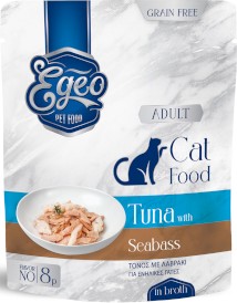 EGEO Cat Food Adult Tuńczyk z Okoniem w rosole dla kota Saszetka 85g - Zdjęcie główne