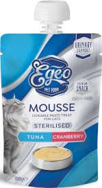 EGEO Cat Mousse Sterilised Urinary Support Mus Tuńczyk z Żurawiną dla kota 100g - Zdjęcie główne