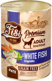 PERFECT PET FISI Dog Adult GF Pate Białoryby z Warzywami bez zbóż w Pasztecie dla psa 400g - Zdjęcie główne