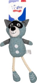 GLEE Raccoon Rope Long Leg Squeaky Blue szop dla psa z linowymi nogami i piszczałką