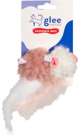 GLEE For Cats Sheepskin Mice Twins z kocimiętką zestaw dwóch miękkich myszek dla kota
