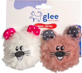 GLEE For Cats Mice Dot Twins z kocimiętką zestaw dwóch miękkich myszek dla kota