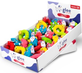 GLEE lateksowa zabawka dla psa z piszczałką 9 cm