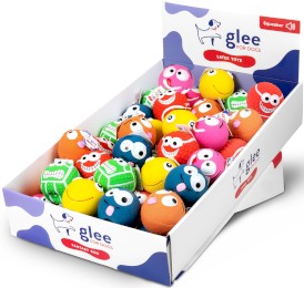 GLEE Dog Toy Latex Piłka Emoji Lateksowa z Piszczałką dla Psa 6cm - Zdjęcie nr 5