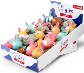 GLEE Beastie Latex zabawka dla psa z piszczałką 8,5 cm mix wzorów i kolorów