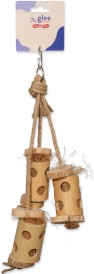 GLEE For Birds bambusowa zabawka do wspinaczki i ukrywania pokarmu dla papug 18 × 10 cm