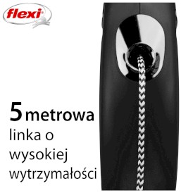 FLEXI Fun Smycz linka M / 5m czarna - Zdjęcie nr 3