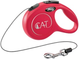 FLEXI Classic Cat Smycz linka 3m czerwona - Zdjęcie główne