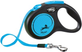 FLEXI NEW NEON Smycz taśmowa S / 5m niebieska - Zdjęcie główne