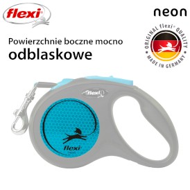 FLEXI NEW NEON Smycz taśmowa S / 5m niebieska - Zdjęcie nr 4