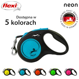 FLEXI NEW NEON Smycz taśmowa S / 5m niebieska - Zdjęcie nr 6
