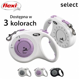 FLEXI Select Smycz taśmowa Szara / Liliowa 7m - Zdjęcie nr 10