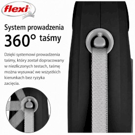 FLEXI Select Smycz taśmowa Czarno - Ciemnoszara 7m - Zdjęcie nr 8