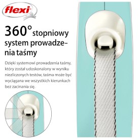 FLEXI New Comfort Smycz taśmowa XS / 3m jasnoniebieska - Zdjęcie nr 4