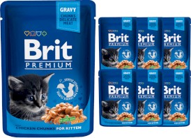 BRIT Cat Kitten Chicken Chunks dla kociąt 6x100g - Zdjęcie główne