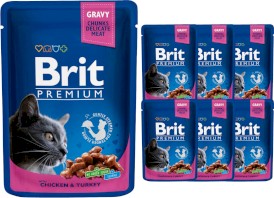 BRIT Cat Chicken / Turkey Kurczak Indyk 6x100g - Zdjęcie główne