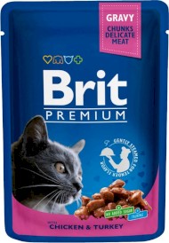 BRIT Cat Chicken / Turkey Kurczak Indyk 24x100g - Zdjęcie nr 2