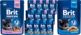 BRIT Cat Kitten Chunks MIX SMAKÓW dla kociąt 12x100g - Zdjęcie główne