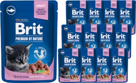 BRIT Cat Kitten White Fish Chunks dla kociąt 12x100g - Zdjęcie główne