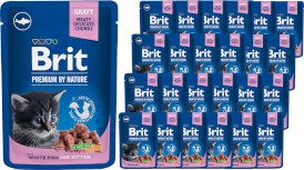 BRIT Cat Kitten White Fish Chunks dla kociąt 24x100g - Zdjęcie główne
