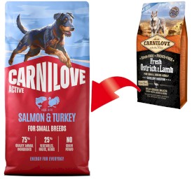 CARNILOVE Active Dog Adult Salmon / Turkey Small Breeds Łosoś Indyk 1,5kg - Zdjęcie nr 2