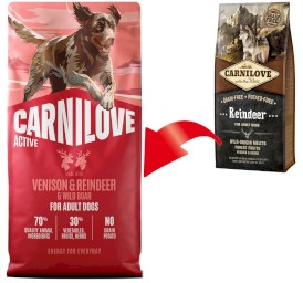 CARNILOVE Active Dog Adult Venison / Reindeer /Wild Boar Jeleń Renifer Dzik 4kg - Zdjęcie nr 2