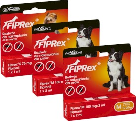 FIPREX Spot-On Krople na kleszcze pchły M 10-20kg 3szt. + Worki na odchody GRATIS !! - Zdjęcie nr 2